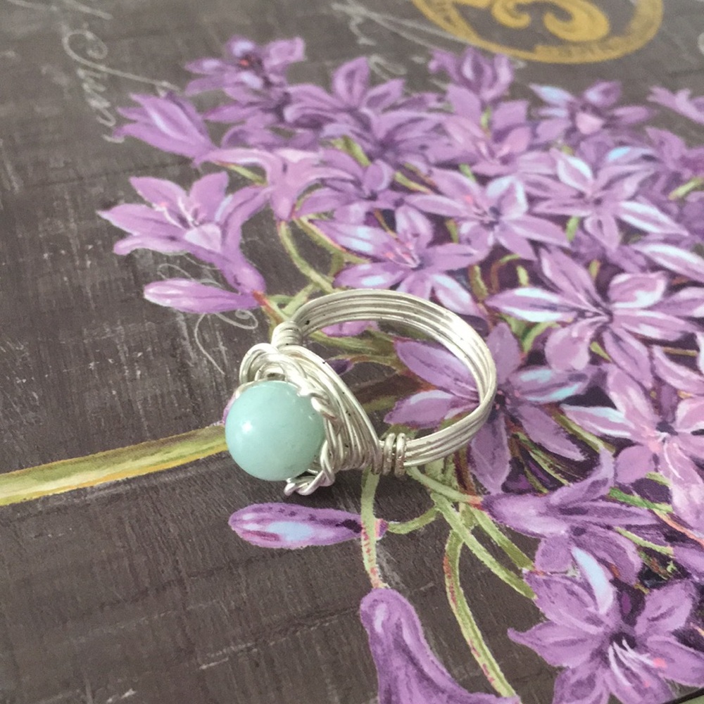 🆕 Amazonite beads ring.